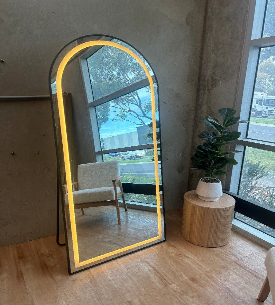 Smart Touch Led Mirror S-80| Full Length Mirror With Alluminium Frame | Standing Mirror For Living Room