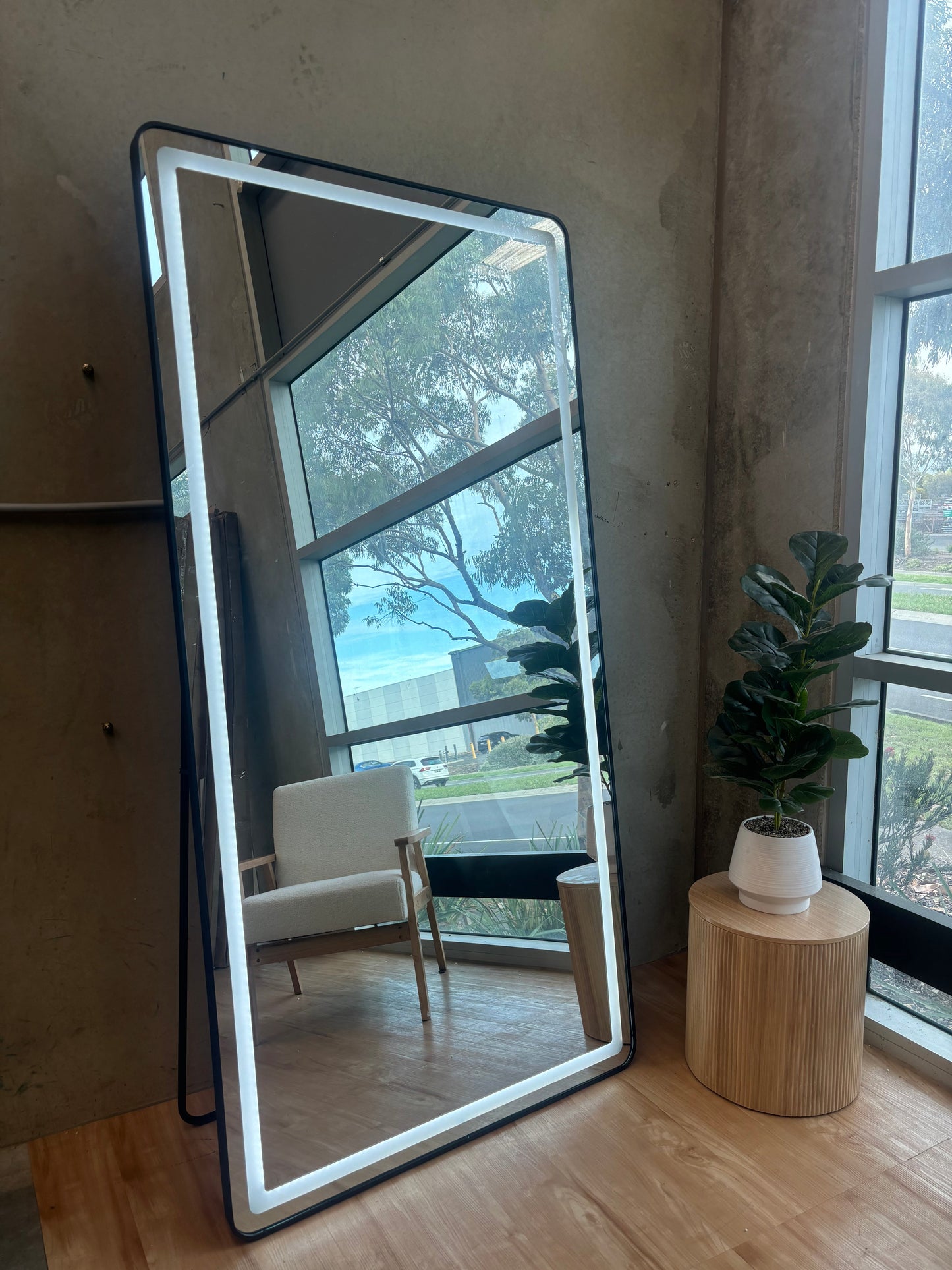 Smart Touch Led Mirror S-79| Full Length Mirror With Alluminium Frame | Standing Mirror For Living Room