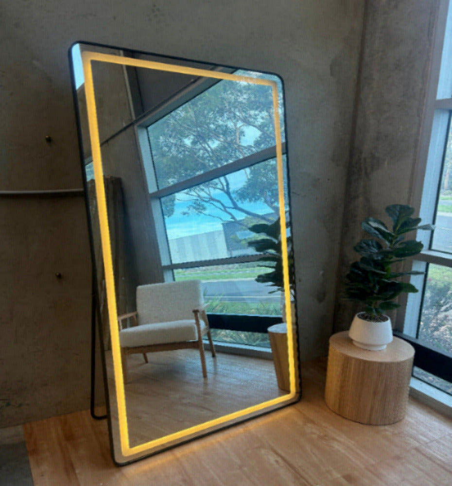 Smart Touch Led Mirror S-79| Full Length Mirror With Alluminium Frame | Standing Mirror For Living Room