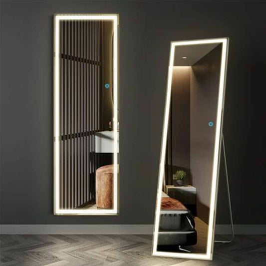 Smart Touch Led Mirror S-90| Full Length Mirror With Back Stand | Standing Mirror For Living Room