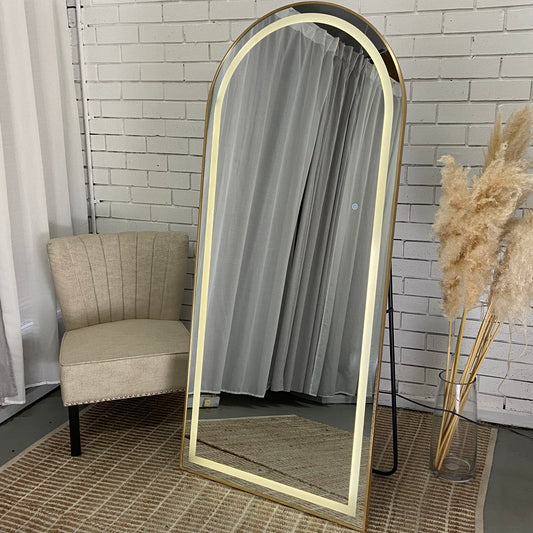 Smart Touch Led Mirror S-80| Full Length Mirror With Alluminium Frame | Standing Mirror For Living Room