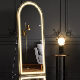 Smart Touch Led Mirror S-89| Full Length Mirror With Back Stand | Standing Mirror For Living Room